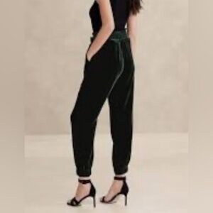 PRICE DROP! Banana Republic NWT Velvet Jogger in Drk Juniper Green, Sz S Lined